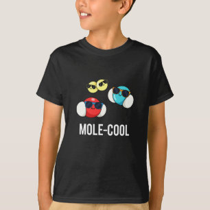 Mole-Coole Funny Molecule Pun Dark BG T-Shirt