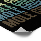 Mole Cricket Retro  Poster (Ecke)