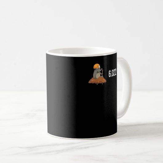 Mole Day Avogadro's Number Funny Chemistry Mole Kaffeetasse (VorderseiteRechts)