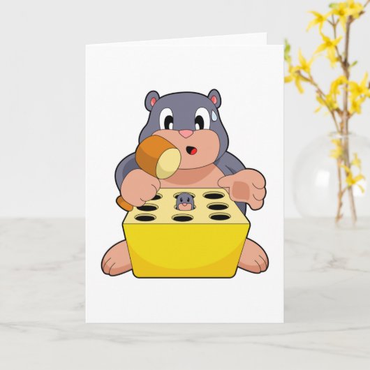 Mole Game Karte (Gelbe Blume)