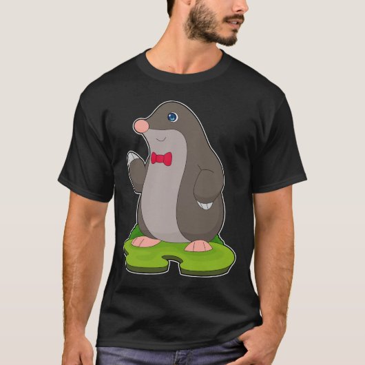 Mole Gentleman Bow Krawatte T-Shirt (Vorderseite)