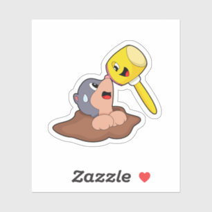 Mole Hammer Aufkleber