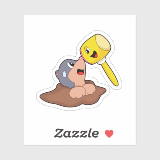 Mole Hammer Aufkleber (Blatt)