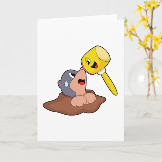 Mole Hammer Karte (Gelbe Blume)