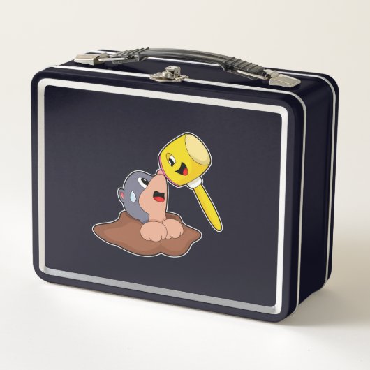 Mole Hammer Metall Brotdose (Vorderseite)