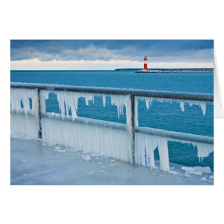 Mole in Warnemuende (Deutschland) im Winter