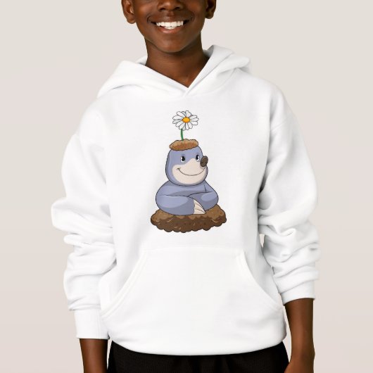 Mole mit Daisy-Blume Hoodie (Vorderseite)