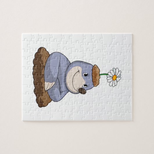 Mole mit Daisy-Blume Puzzle (Horizontal)