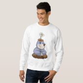 Mole mit Daisy-Blume Sweatshirt (Vorne ganz)