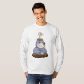 Mole mit Daisy-Blume T-Shirt (Vorne ganz)