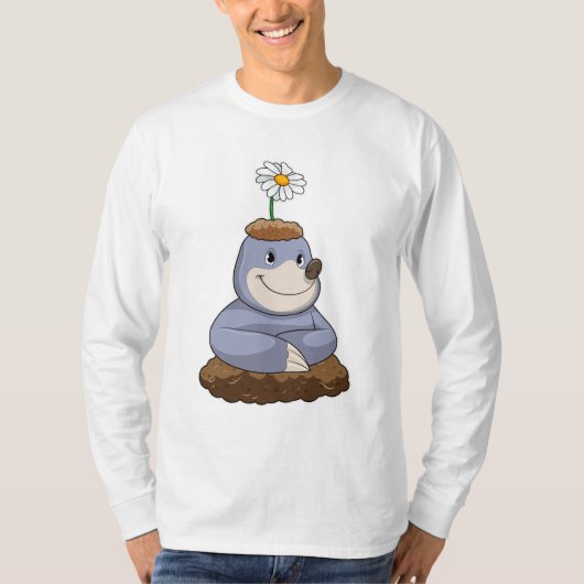 Mole mit Daisy-Blume T-Shirt (Vorderseite)