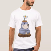 Mole mit Daisy-Blume T-Shirt (Vorderseite)