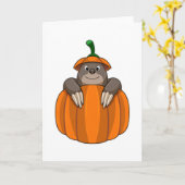 Mole mit Kürbis Karte (Gelbe Blume)