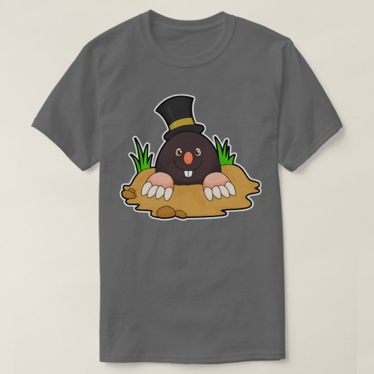 Mole mit Molehill Hat T-Shirt (Design vorne)
