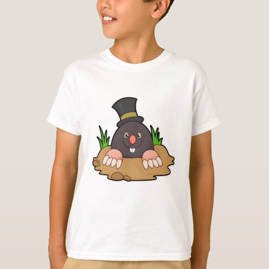 Mole mit Molehill & Hat T-Shirt (Vorderseite)