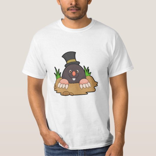 Mole mit Molehill & Hat T-Shirt (Vorderseite)