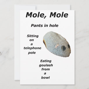 Mole, Mole Poster Feiertagskarte