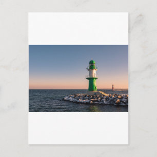 Mole on the Baltic Sea coast in Germany Postkarte