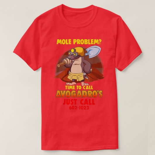 Mole Problem Chemistry Avogadros Number Mole Day T-Shirt (Design vorne)