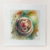Mole Rat 100924AREF134 - Watercolor Puzzle (Horizontal)