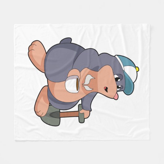 Mole Shovel Fleecedecke (Vorderseite (Horizontal))