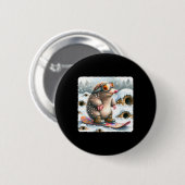 Mole Snowboarden mit Brillen. Snowboard Snowboarde Button (Vorne & Hinten)