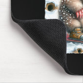 Mole Snowboarden mit Brillen. Snowboard Snowboarde Mousepad (Ecke)