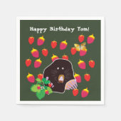 Mole Spring Strawberries Custom Serviette (Vorderseite)