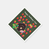 Mole Spring Strawberries Custom Serviette (Ecke)