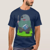 Mole Teacher Book School T-Shirt (Vorderseite)