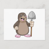 Mole with Shovel Postkarte (Vorderseite)