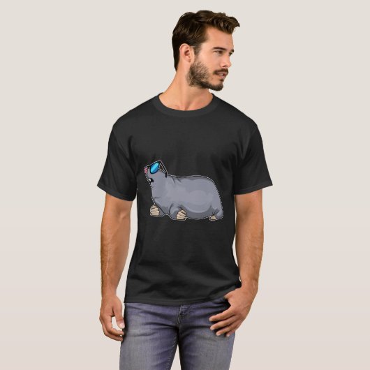 Mole with Sunglasses T-Shirt (Vorne ganz)
