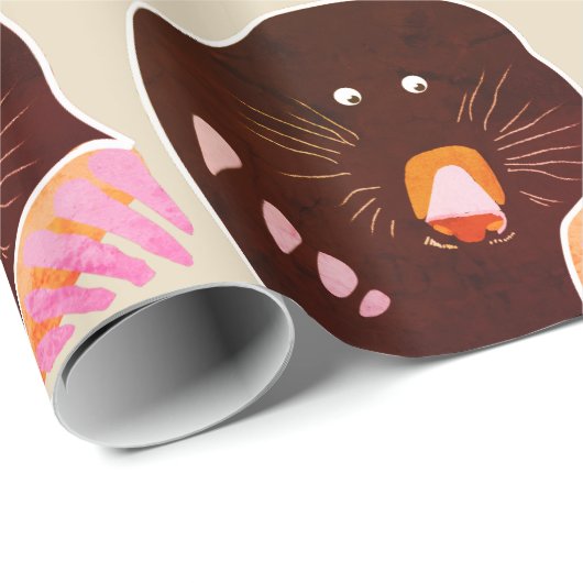 Mole Zeichne Wrapping Paper Geschenkpapier (Rolleneckpunkt)