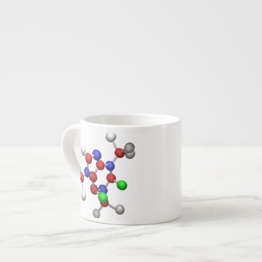 Molecule 3-D Rendering Espressotasse (Vorderseite Links)