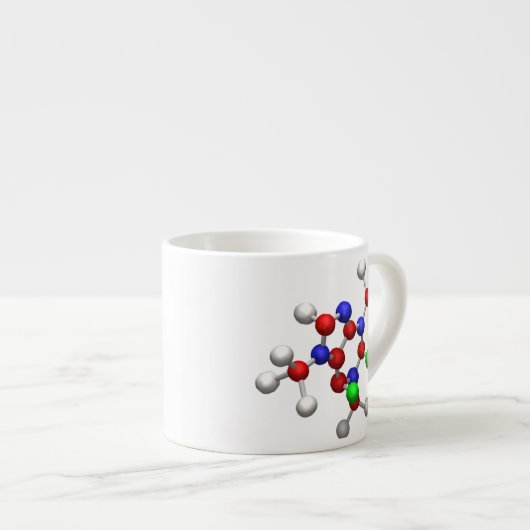 Molecule 3-D Rendering Espressotasse (Vorderseite Rechts)