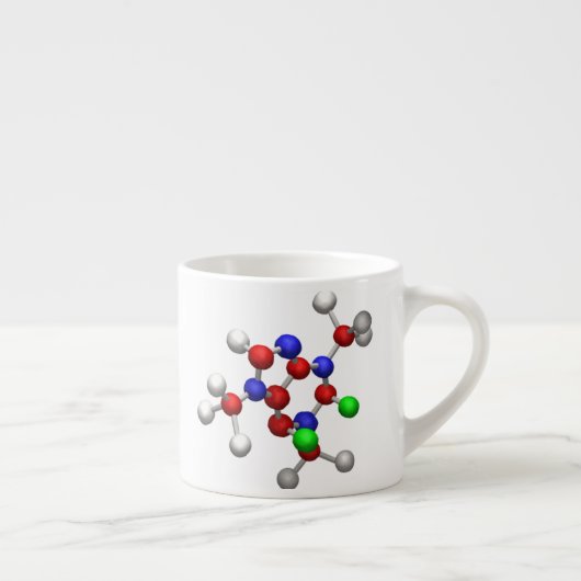 Molecule 3-D Rendering Espressotasse (Rechts)