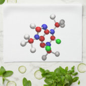 Molecule 3-D Rendering Handtuch (Gefaltet)