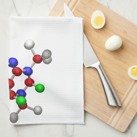 Molecule 3-D Rendering Handtuch (Viertel Falte)