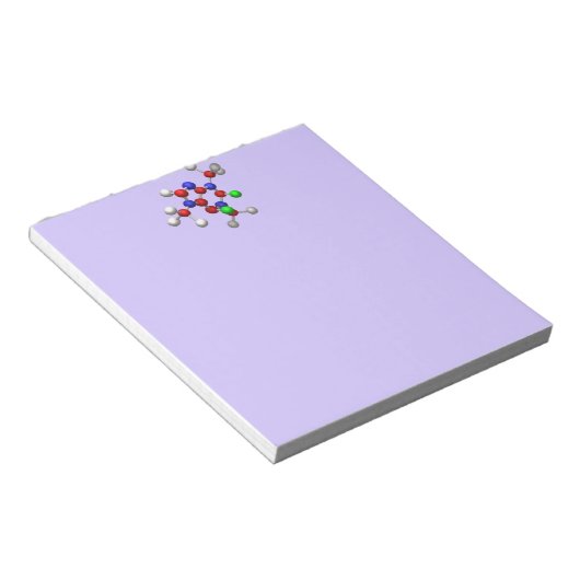 Molecule 3-D Rendering Notizblock (angewinkelt)