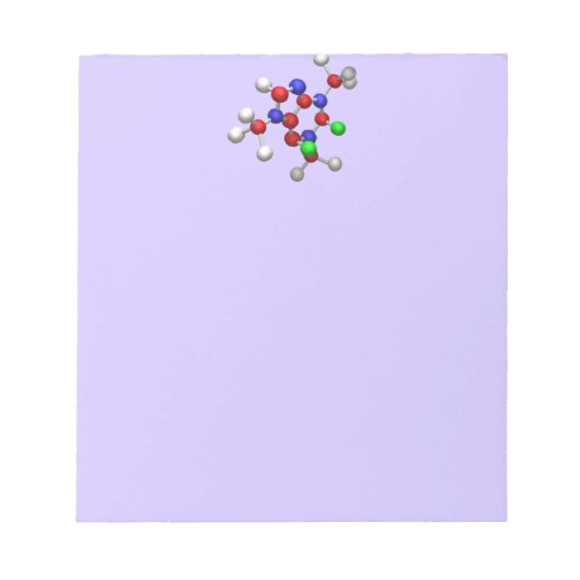 Molecule 3-D Rendering Notizblock (Vorderseite)