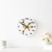 Molecule Clock - Yellow Runde Wanduhr (Zuhause)