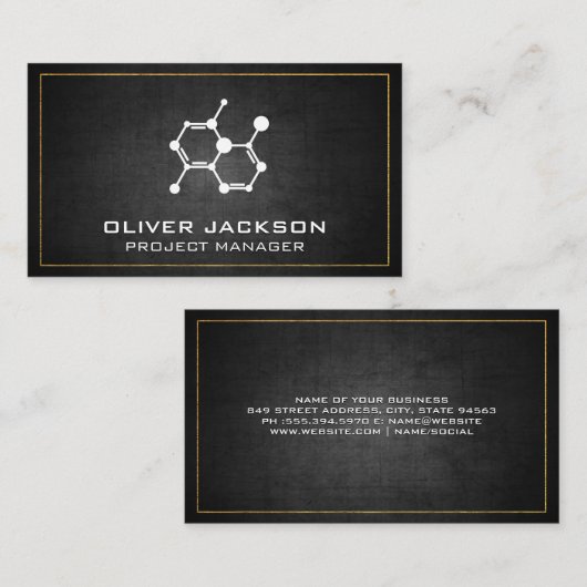 Molecule Icon | Wissenschaftler Visitenkarte (Vorne/Hinten)