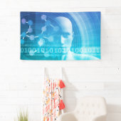 Molekül-Hintergrund als Wissenschafts-abstraktes Banner (Insitu)