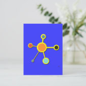 Molekül in 3D Postkarte (Stehend Vorderseite)