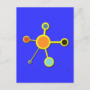 Molekül in 3D Postkarte