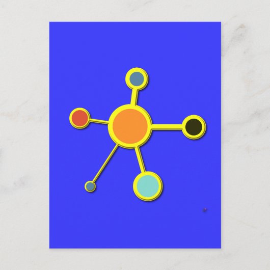 Molekül in 3D Postkarte (Vorderseite)