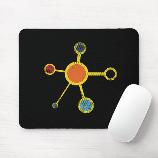 Molekül mit Beschaffenheit V 2,0 Mousepad (Mit Mouse)