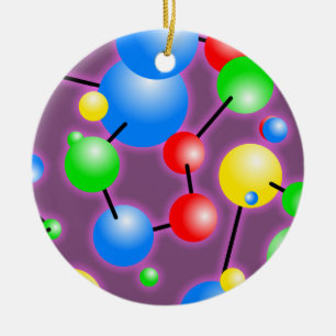 Molekül-Tapete Keramik Ornament