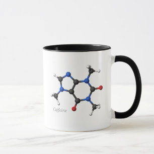 Molekül-Tasse des Koffein-3D Tasse