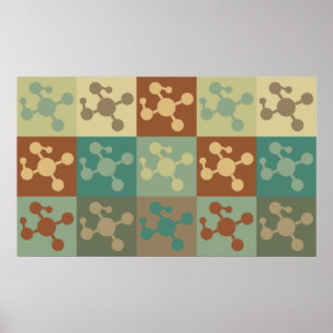 Molekularbiologie-Pop-Kunst Poster
